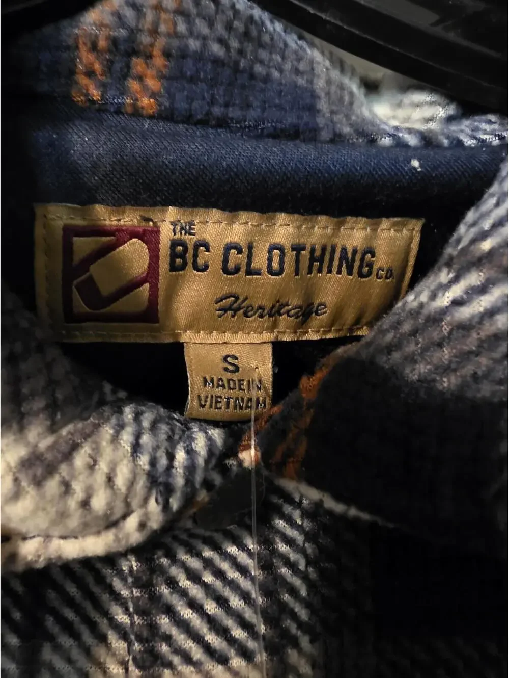 BC Clothing Heritage Men's Plaid Flannel Shirt Size S